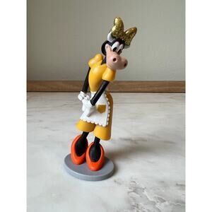 Disney Mickey Mouse & Friends Clarabelle Glitter Bow Figure Toy